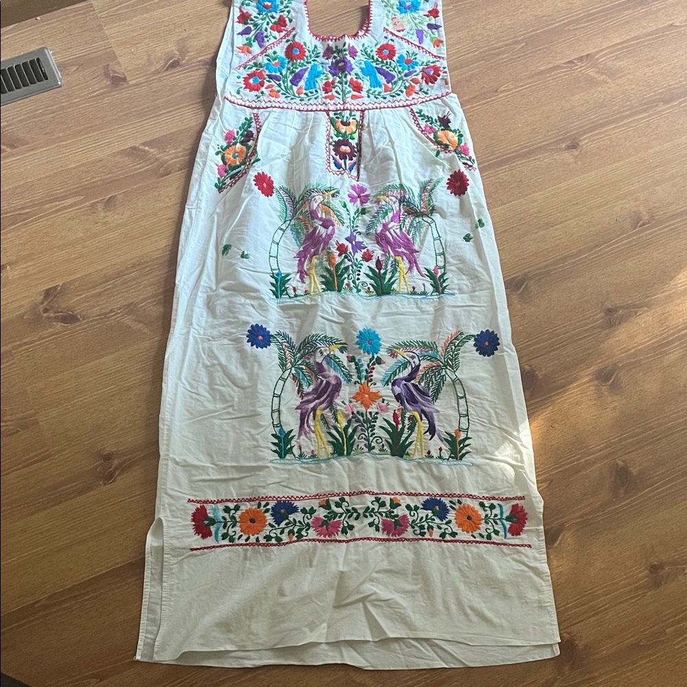 Colorful Hand-Embroidered Dress, size S